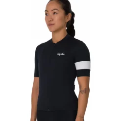 Rapha Core Fietsshirt met Korte Mouwen Dames - zwart/wit