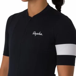 Rapha Core Fietsshirt met Korte Mouwen Dames - zwart/wit