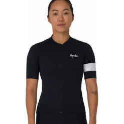 Rapha Core Fietsshirt met Korte Mouwen Dames - zwart/wit