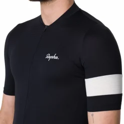 Rapha Core Lightweight Fietsshirt met Korte Mouwen Heren - zwart/wit