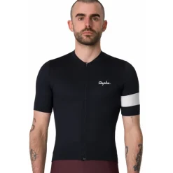 Rapha Core Lightweight Fietsshirt met Korte Mouwen Heren - zwart/wit