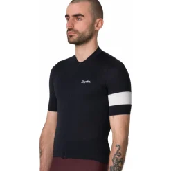 Rapha Core Lightweight Fietsshirt met Korte Mouwen Heren - zwart/wit