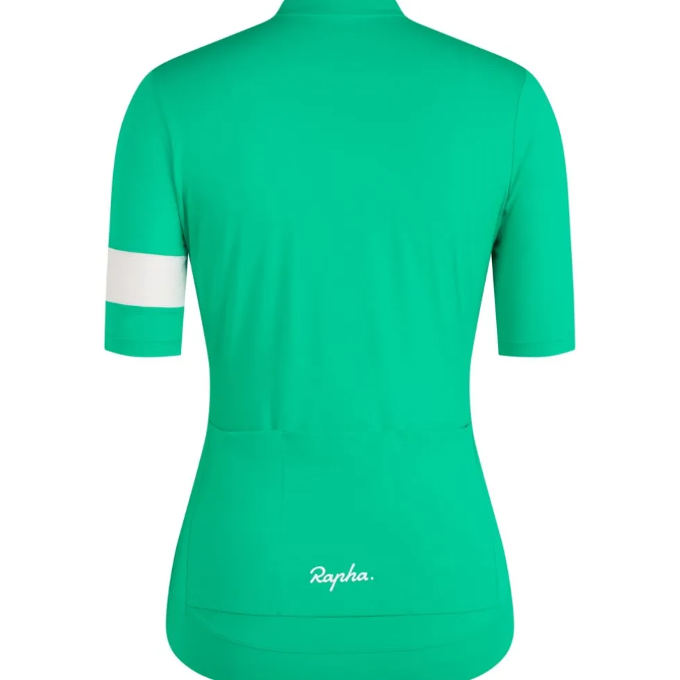 Rapha Core Lightweight Fietsshirt met Korte Mouwen Dames - fresh green/white