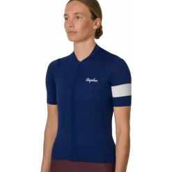Rapha Core Lightweight Fietsshirt met Korte Mouwen Dames - navy/white