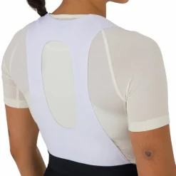 Rapha Merino Hemd met Korte Mouwen Dames - cream/white WBL01XX
