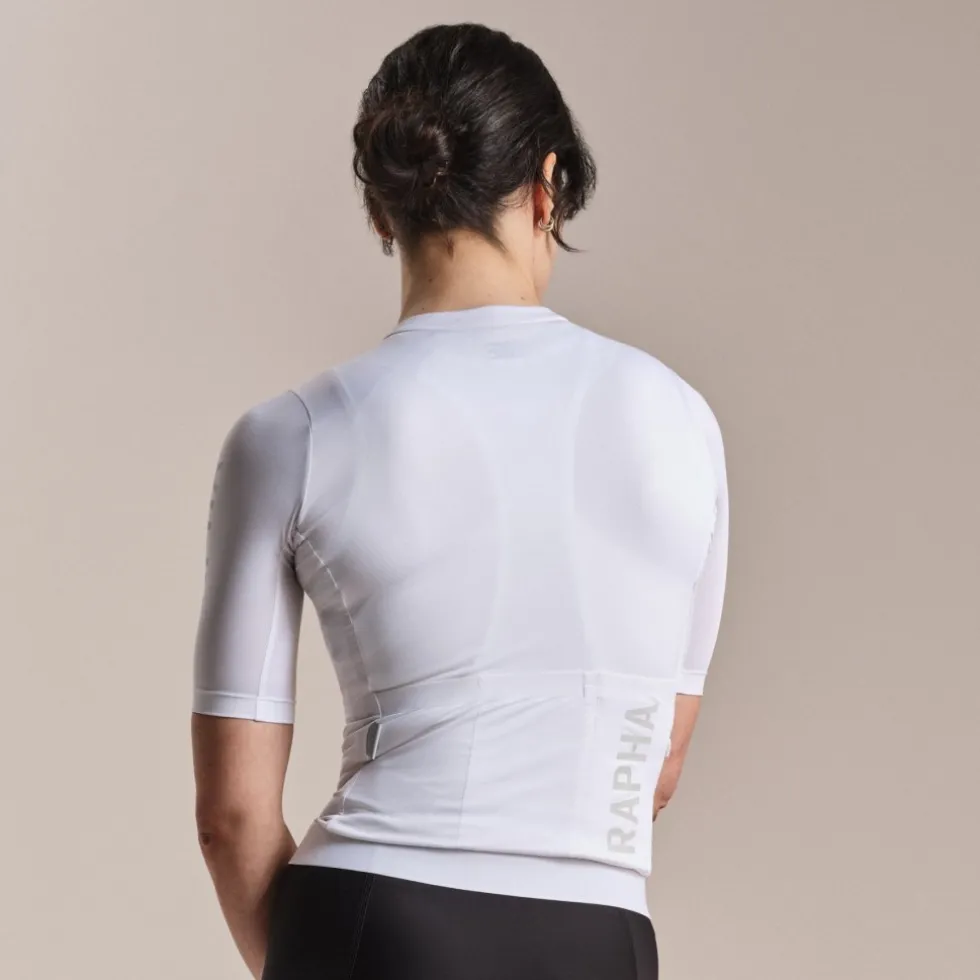 Rapha Pro Team Training Fietsshirt met Korte Mouwen Dames - white/silver