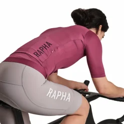 Rapha Pro Team Training Fietsshirt met Korte Mouwen Dames - raspberry/plum