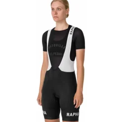 Rapha Pro Team Training Fietsshort met Bretels Dames - zwart/wit BGT01XX