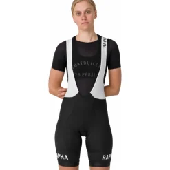 Rapha Pro Team Training Fietsshort met Bretels Dames - zwart/wit BGT01XX