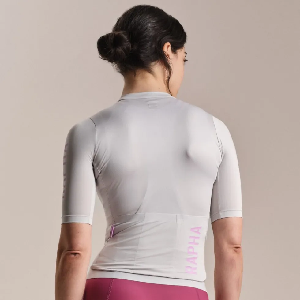 Rapha Pro Team Training Fietsshirt met Korte Mouwen Dames - silver/quartz