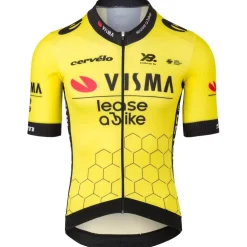 RAPidGEAR Team Visma | Lease a Bike Premium Aero Fietsshirt Heren 2025 - geel