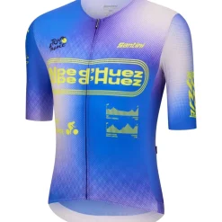 Santini Alpe D'Huez Herenshirt met korte mouwen - Tour de France邃