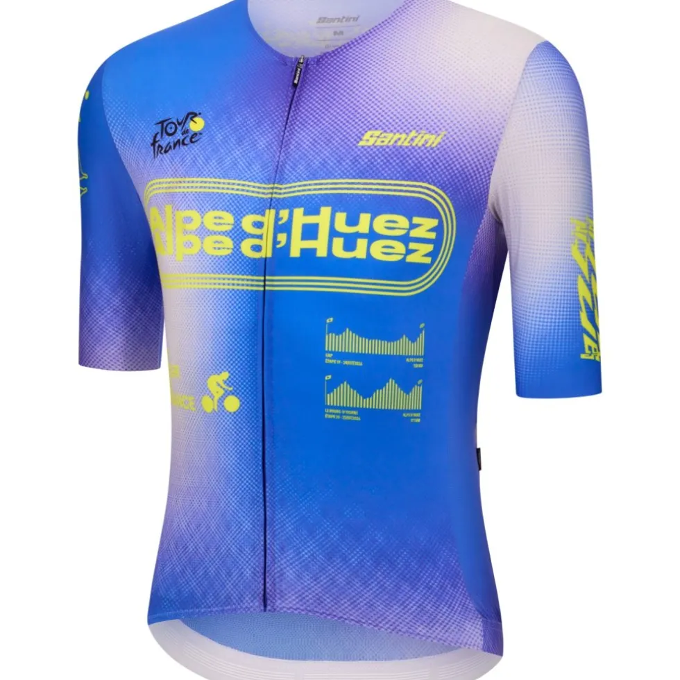Santini Alpe D'Huez Herenshirt met korte mouwen - Tour de France邃
