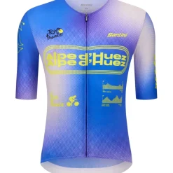 Santini Alpe D'Huez Herenshirt met korte mouwen - Tour de France邃