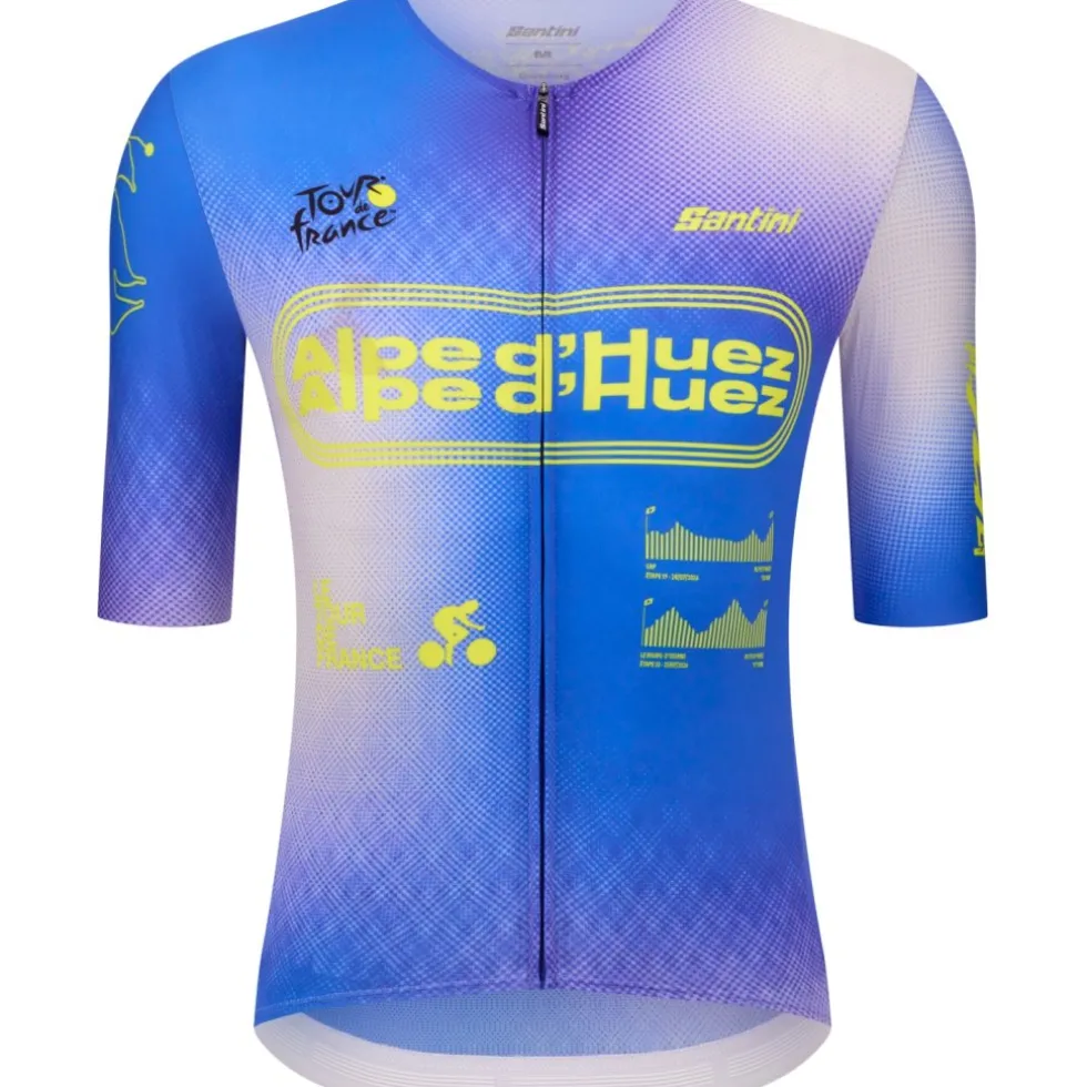 Santini Alpe D'Huez Herenshirt met korte mouwen - Tour de France邃