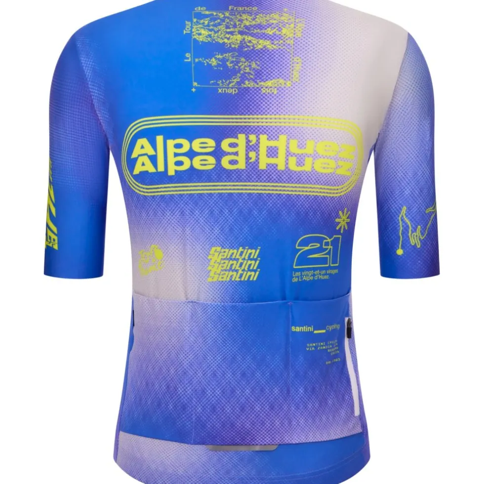 Santini Alpe D'Huez Herenshirt met korte mouwen - Tour de France邃