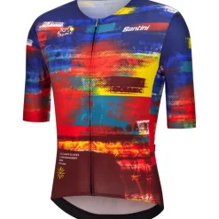 Santini Arrivée Dash Fietsshirt met Korte Mouwen Heren - Tour de France邃