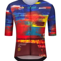 Santini Arrivée Dash Fietsshirt met Korte Mouwen Heren - Tour de France邃