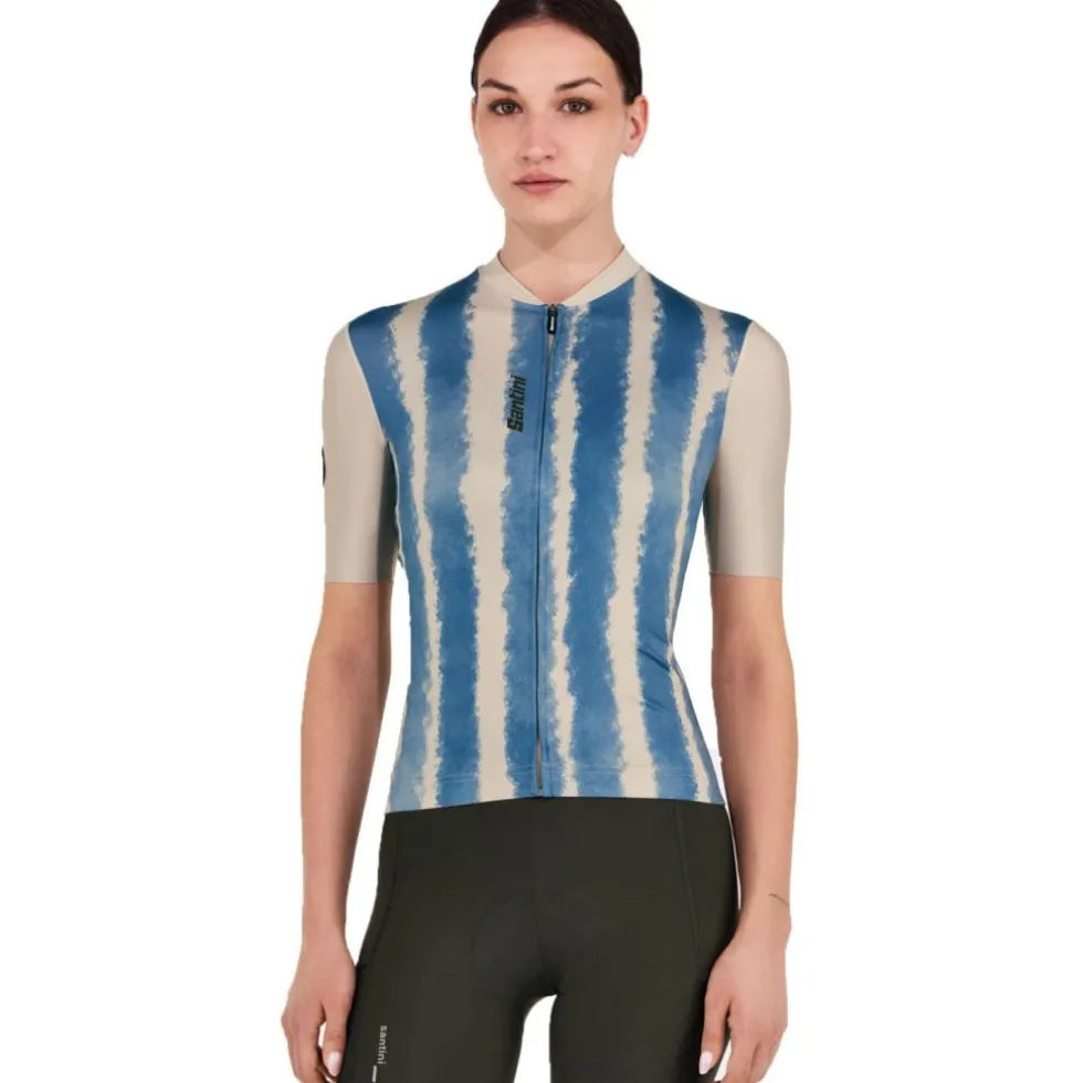 Santini Bambu Fietsshirt met Korte Mouwen Dames 5S940L75CBAMBU - sky blue AZ