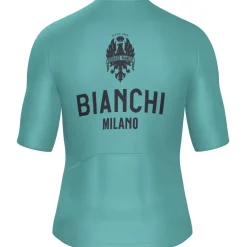 Santini Bianchi Milano Classic Fietsshirt met Korte Mouwen Heren BI97175CCLASS - celeste CE