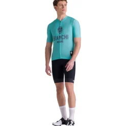 Santini Bianchi Milano Classic Fietsshirt met Korte Mouwen Heren BI97175CCLASS - celeste CE