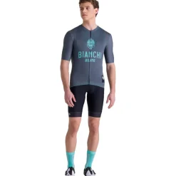 Santini Bianchi Milano Classic Fietsshirt met Korte Mouwen Heren BI97175CCLASS - grijs GR