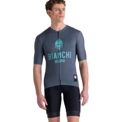 Santini Bianchi Milano Classic Fietsshirt met Korte Mouwen Heren BI97175CCLASS - grijs GR