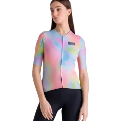 Santini Bianchi Milano Pop Fietsshirt met Korte Mouwen Unisex BI97175CPOP - print