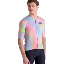 Santini Bianchi Milano Pop Fietsshirt met Korte Mouwen Unisex BI97175CPOP - print
