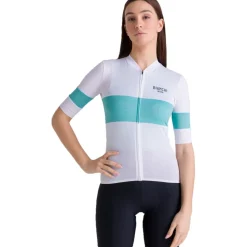 Santini Bianchi Milano Race Fietsshirt met Korte Mouwen Unisex BI97175CRACE - wit BI