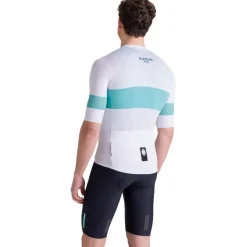 Santini Bianchi Milano Race Fietsshirt met Korte Mouwen Unisex BI97175CRACE - wit BI