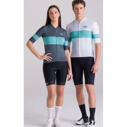 Santini Bianchi Milano Race Fietsshirt met Korte Mouwen Unisex BI97175CRACE - wit BI