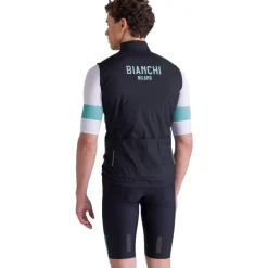 Santini Bianchi Milano Windshell Windvest Unisex BI54575BWSHEL - zwart NE