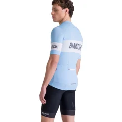 Santini Bianchi Retro Fietsshirt met Korte Mouwen Heren BI94075CRETRO - sky blue AZ