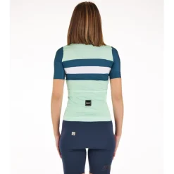 Santini Eco Sleek Bengal Fietsshirt met Korte Mouwen Dames 4S940L75CESLK4BEN - groen VE