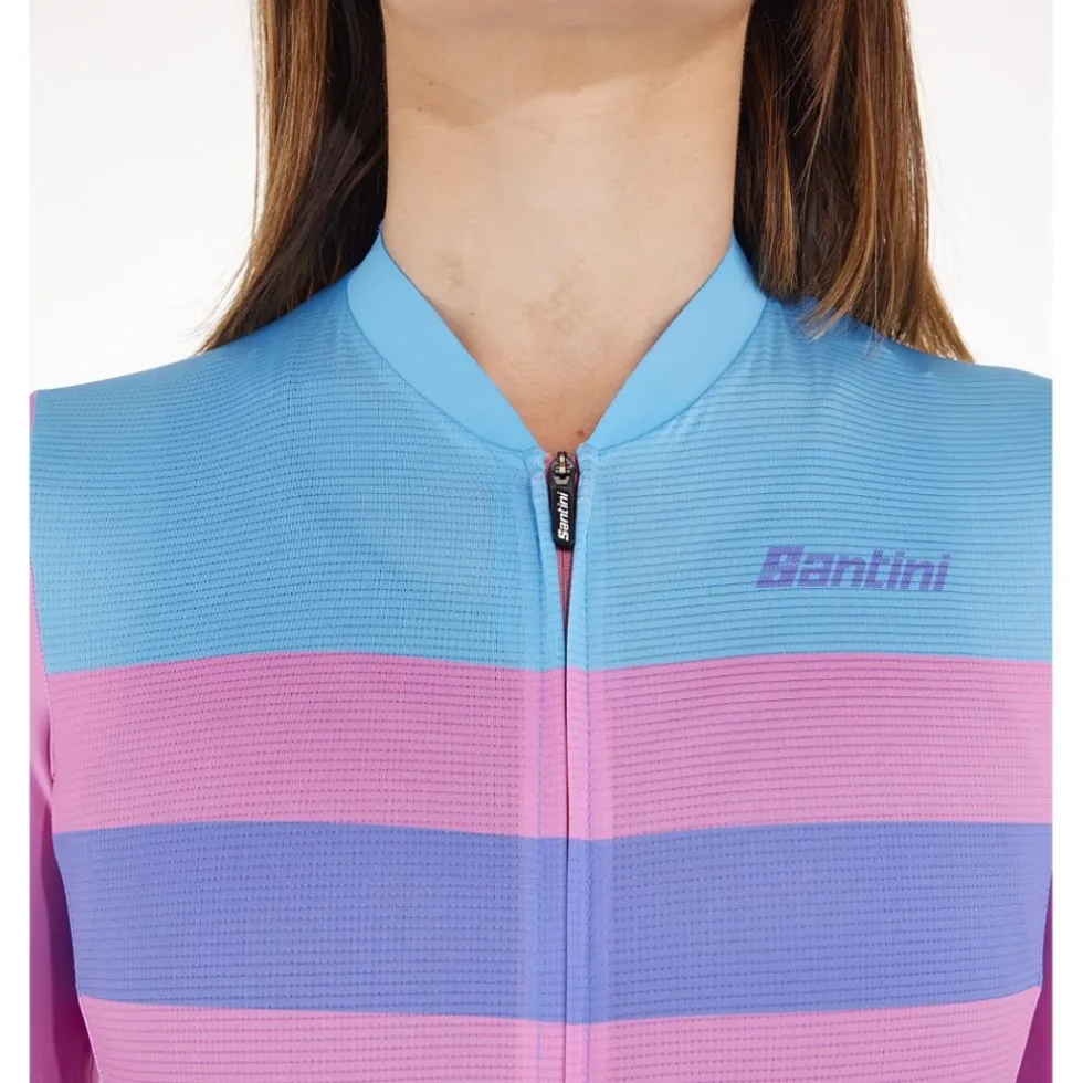 Santini Eco Sleek Bengal Fietsshirt met Korte Mouwen Dames 4S940L75CESLK4BEN - groen VE