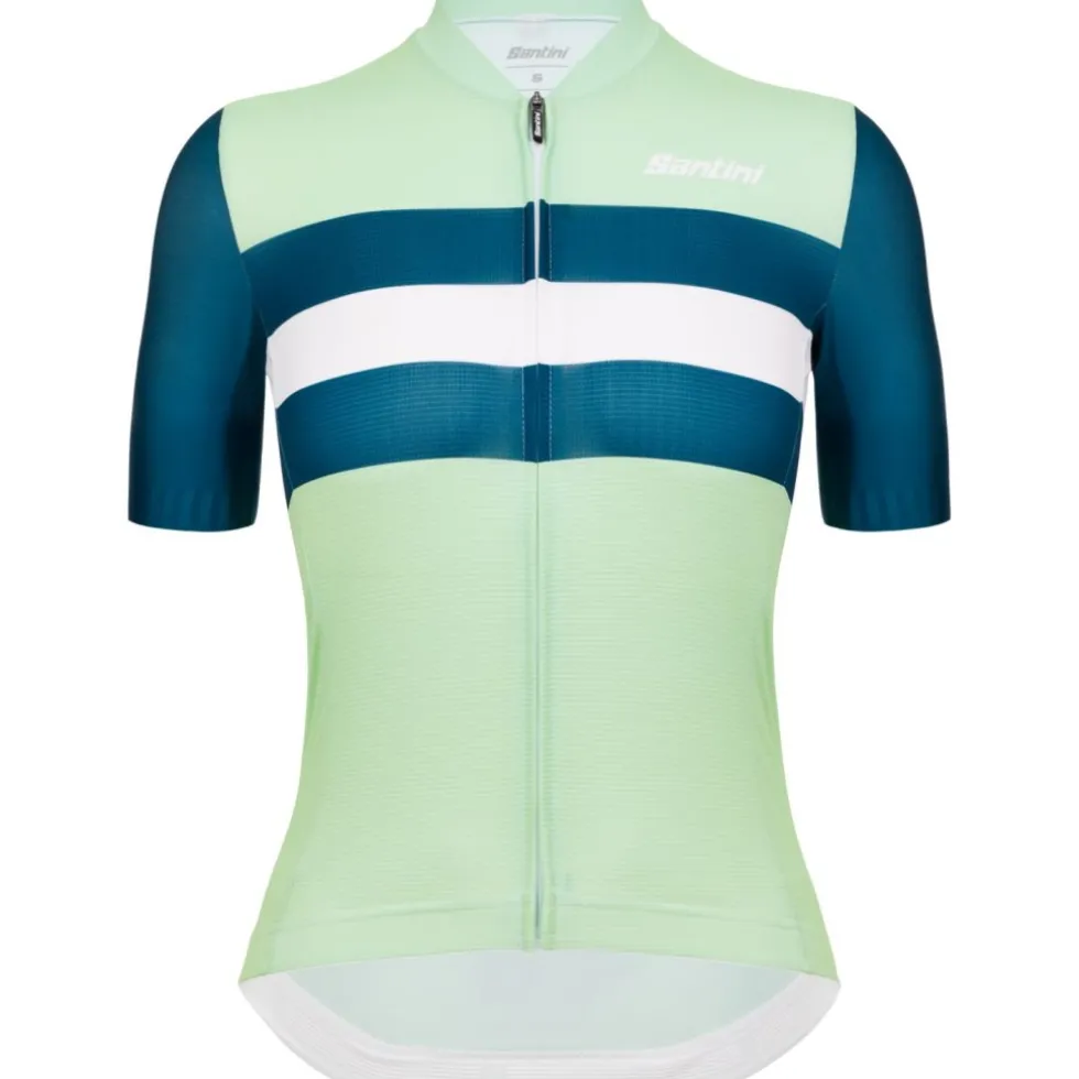 Santini Eco Sleek Bengal Fietsshirt met Korte Mouwen Dames 4S940L75CESLK4BEN - groen VE