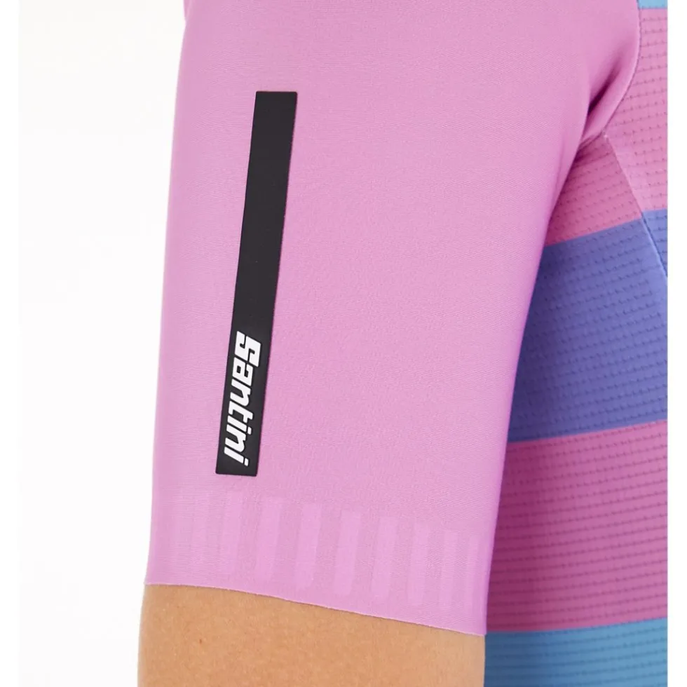 Santini Eco Sleek Bengal Fietsshirt met Korte Mouwen Dames 4S940L75CESLK4BEN - groen VE