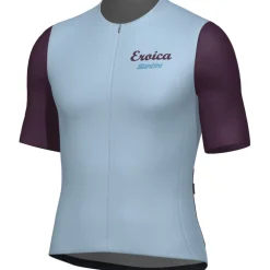 Santini Eroica Borgo Fietsshirt met Korte Mouwen Unisex ER97175CBORG - sky blue AZ