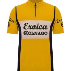 Santini Eroica Colnago Wool Fietsshirt met Korte Mouwen Heren ER1114COLN - yellow GI