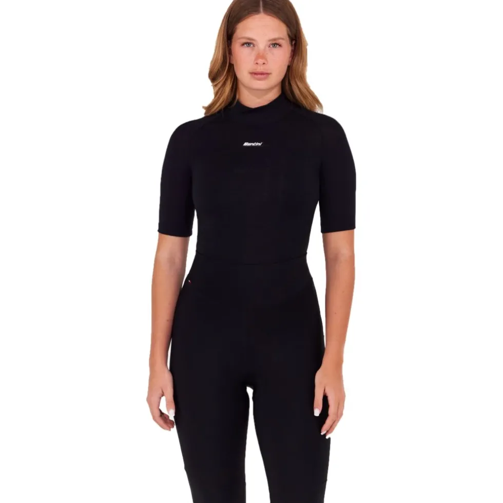 Santini Lana Hemd met Korte Mouwen Unisex BM001GLLN2S - zwart NE
