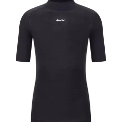 Santini Lana Hemd met Korte Mouwen Unisex BM001GLLN2S - zwart NE