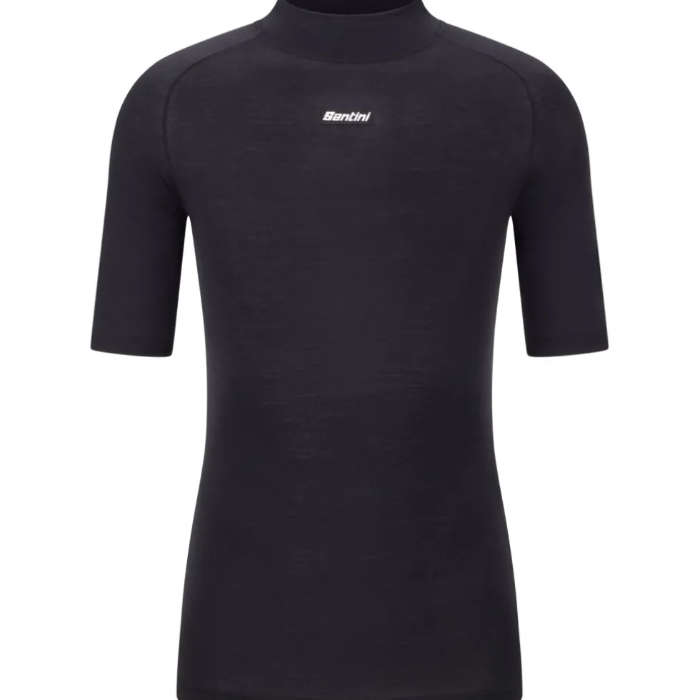 Santini Lana Hemd met Korte Mouwen Unisex BM001GLLN2S - zwart NE