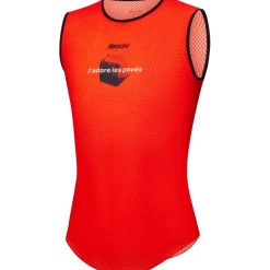 Santini Paris-Roubaix Hemd zonder mouwen voor heren RE002GLLPAVES - rosso RS
