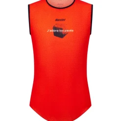 Santini Paris-Roubaix Hemd zonder mouwen voor heren RE002GLLPAVES - rosso RS