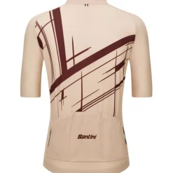 Santini Sketch Korte mouwen shirt heren AS94075CSKETC - cappuccino CP