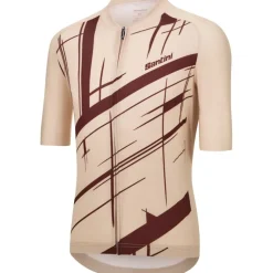 Santini Sketch Korte mouwen shirt heren AS94075CSKETC - cappuccino CP