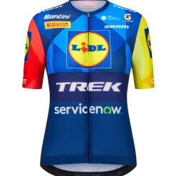Santini Team Lidl-Trek 2026 Fan Line Shirt voor fietsen dames RE971L75C26LT - print