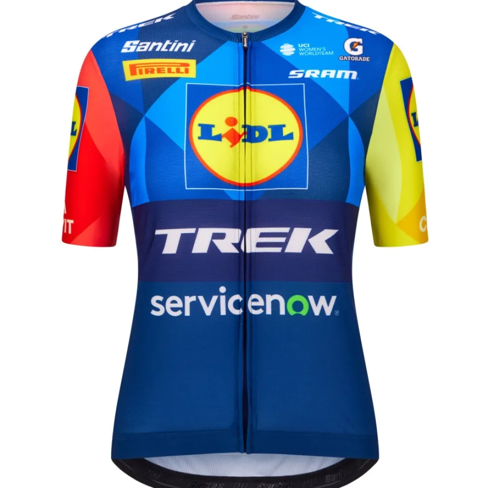 Santini Team Lidl-Trek 2026 Fan Line Shirt voor fietsen dames RE971L75C26LT - print