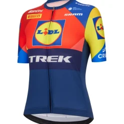 Santini Team Lidl-Trek 2025 Fietsshirt met Korte Mouwen Dames RE941L75C25LT - print